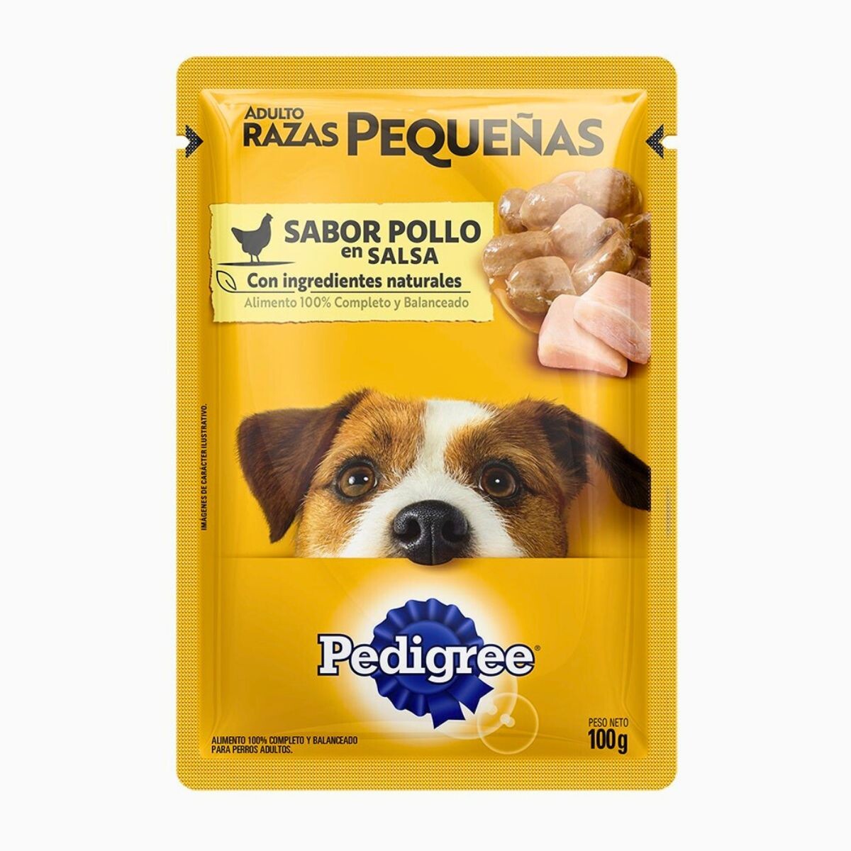 PEDIGREE EN SALSA RAZA PEQUEÑA POLLO 100 GRAMOS 