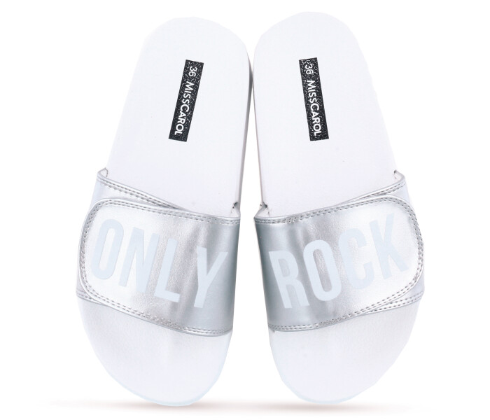 Sandalia ROCK de banda con velcro Silver