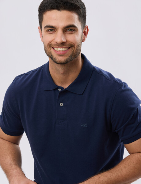 REMERA POLO LISA PIQUÉ Azul