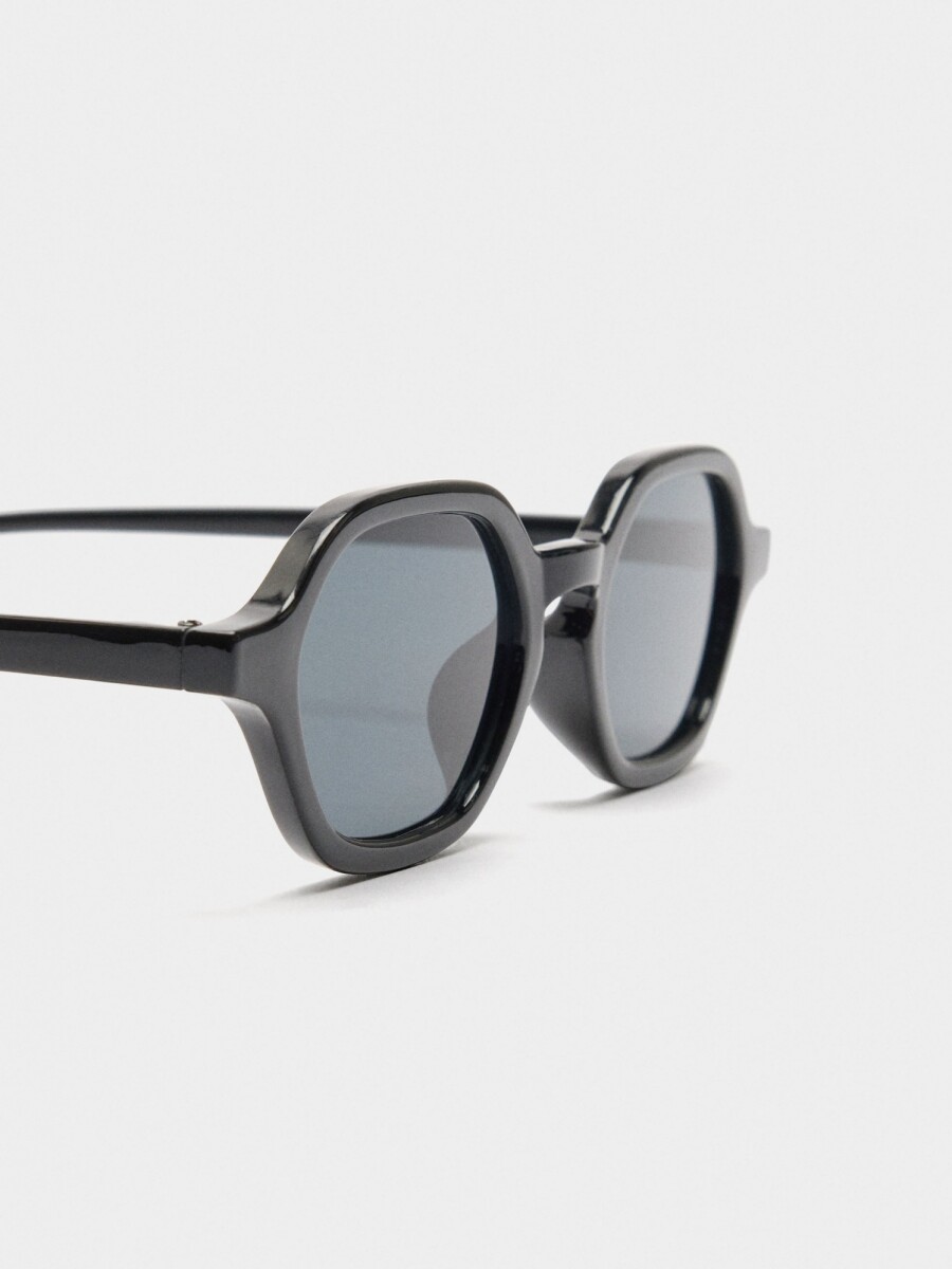 Gafas De Sol De Forma Hexagonal negro