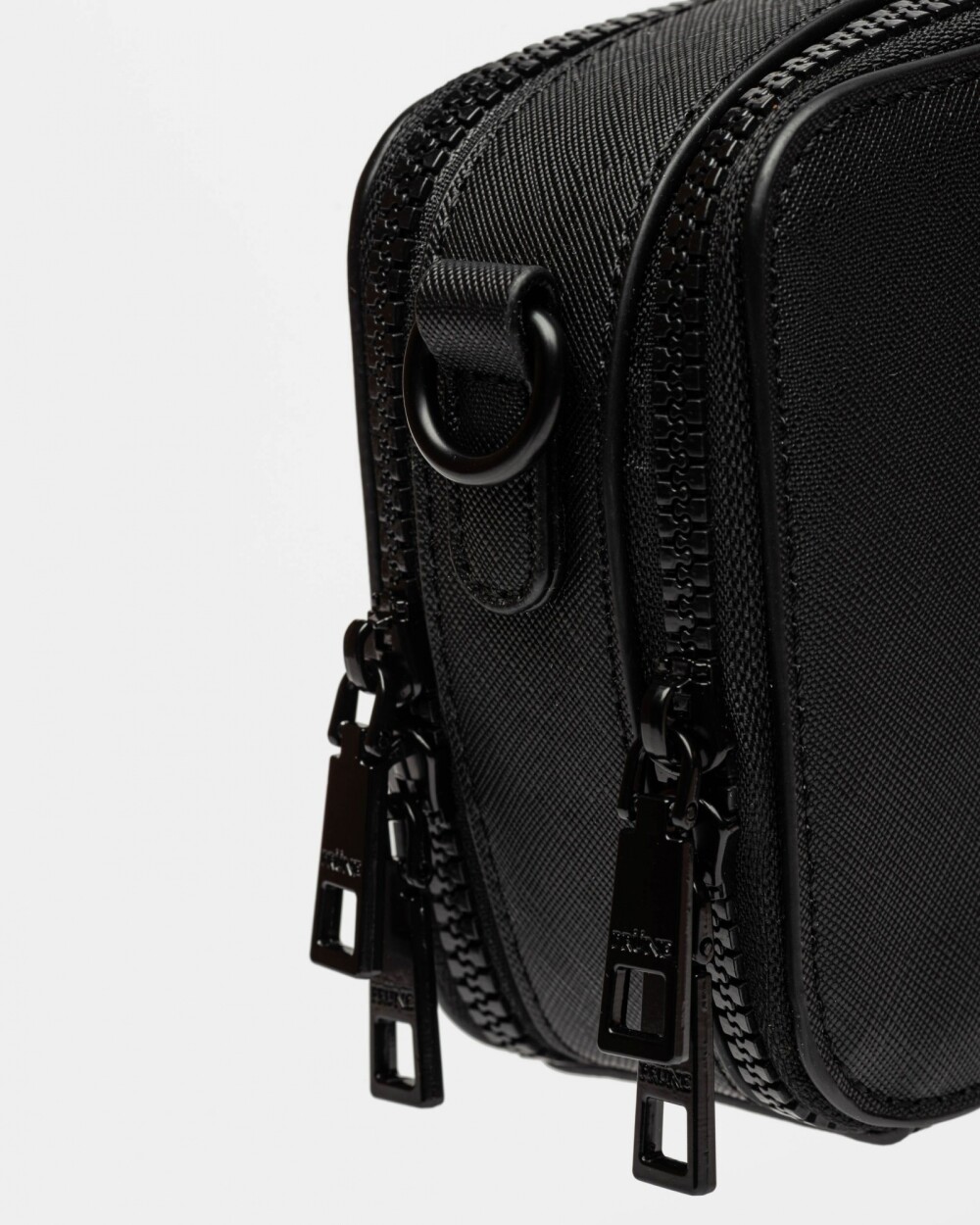 Mini Bag New Penny En Efecto Cuero Zaffiano Negro