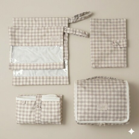 Set Para Paseos Vichy Gris