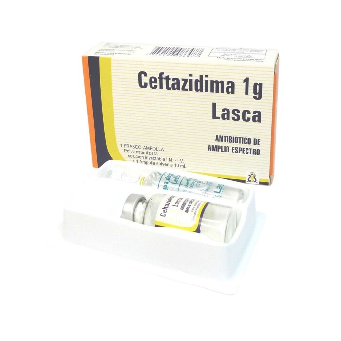 CEFTAZIDIMA 1 GR. LASCA CJ X 1 FCO. AMP. única