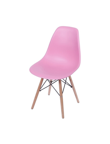 SILLA EAMES COMEDOR CON BASE EN MADERA ROSA SILLA EAMES COMEDOR CON BASE EN MADERA ROSA