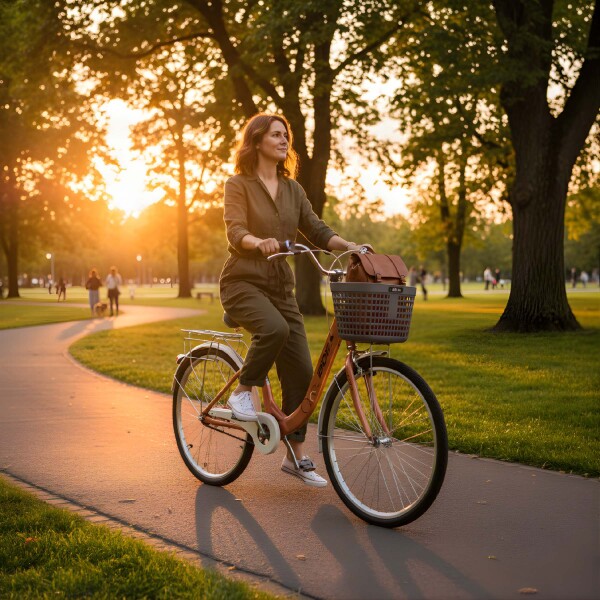 Bicicleta BDF Paseo Urbana Rodado 26 " Canasto Freno V-Brake Rosa 1