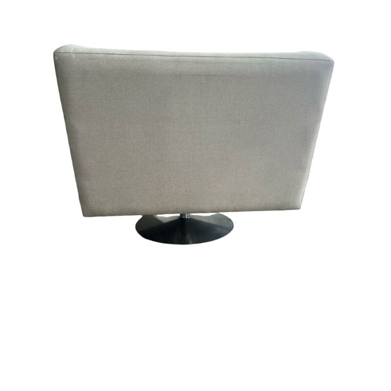 POLTRONA SIN BRAZOS BASE DISCO - TAPIZADO LINO BEIGE POLTRONA SIN BRAZOS BASE DISCO - TAPIZADO LINO BEIGE
