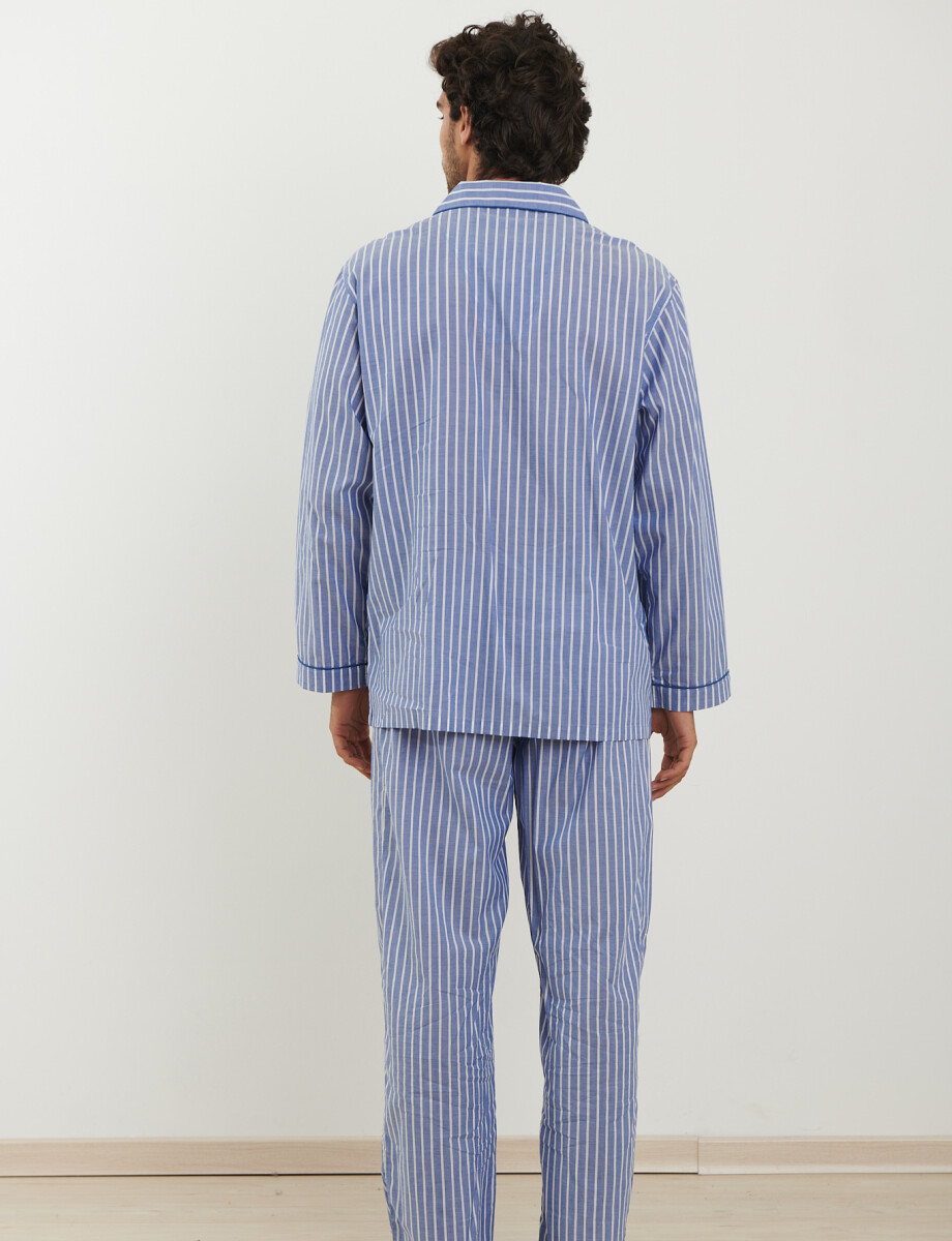 600100 PIJAMA HARRINGTON URBAN Celeste/blanco
