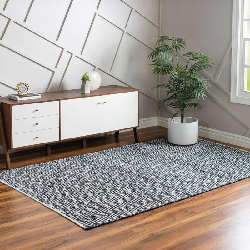 ALFOMBRA ZIGZAG 152.5x244CM BLANCO/NEGRO ALFOMBRA ZIGZAG 152.5x244CM BLANCO/NEGRO