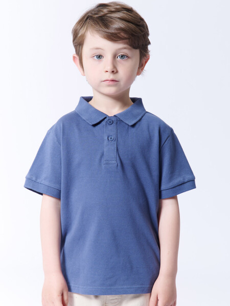 Remera polo piqué Azul