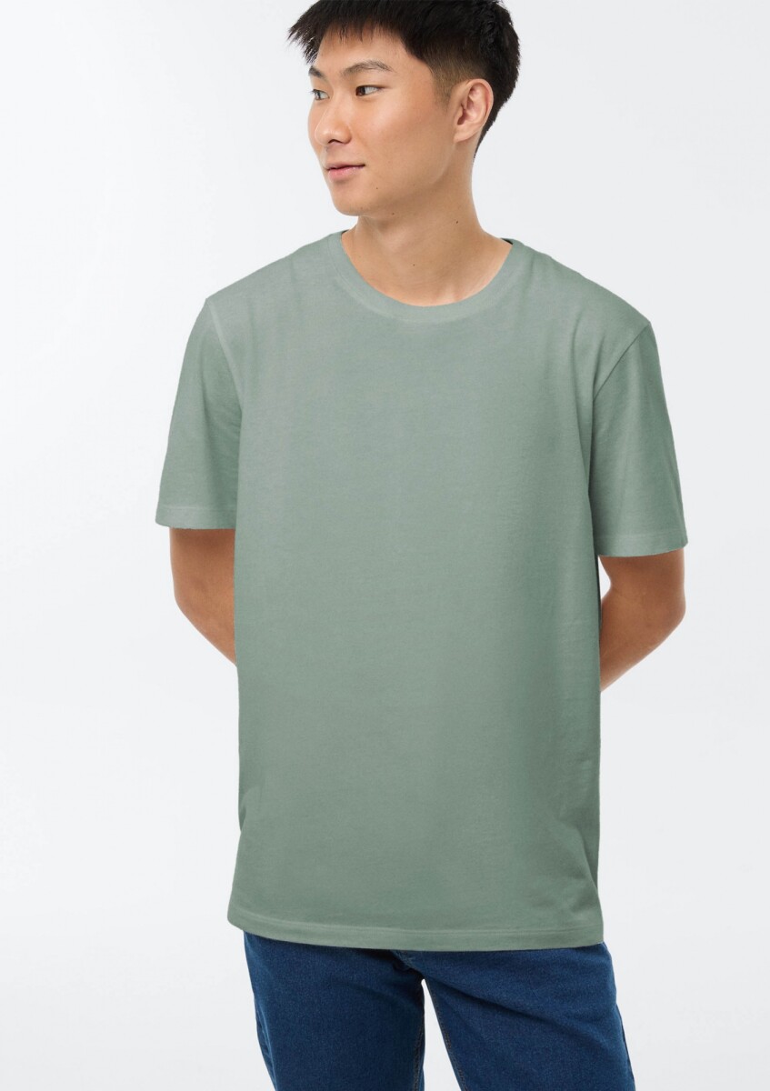 CAMISETA BÁSICA UNISSEX REGULAR WORLD - VERDE 