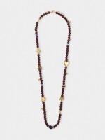 Collar Largo De Cuentas Con Colgantes multicolor