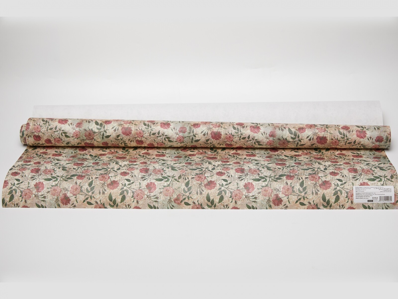 PAPEL DE REGALO VINTAGE CON ROSAS (70*140 CM) 