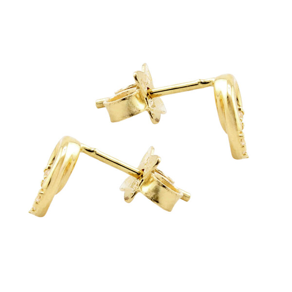 Caravanas Twin de oro amarillo 18k con circonias Caravanas Twin de oro amarillo 18k con circonias