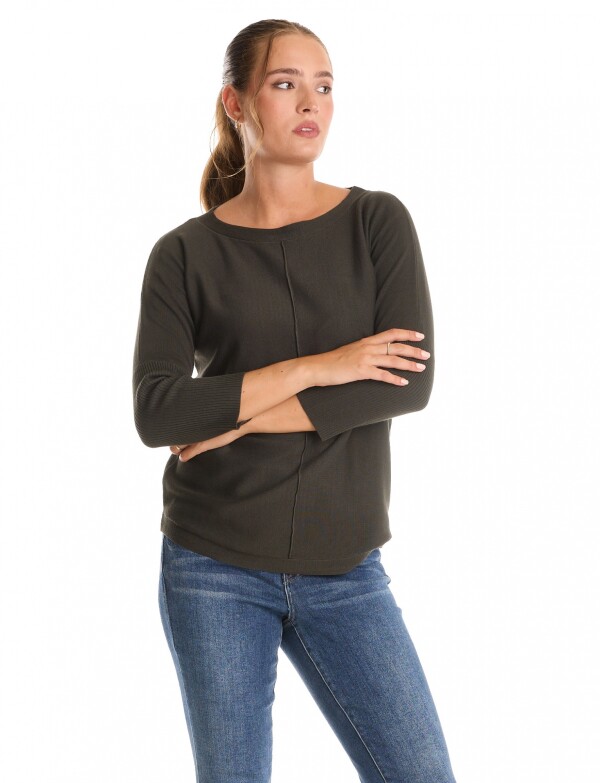 Buzo Espalda Botones VERDE OSCURO