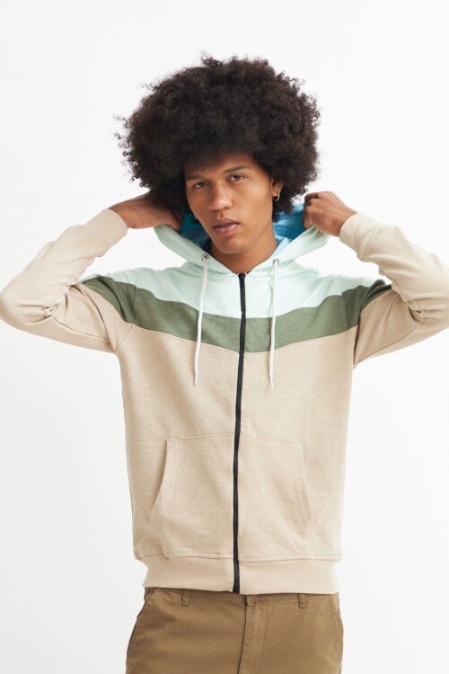 Sweatshirt con cierre frontal MENTA