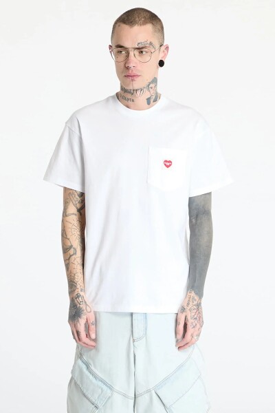 S/S Pocket Heart T-Shirt Blanco