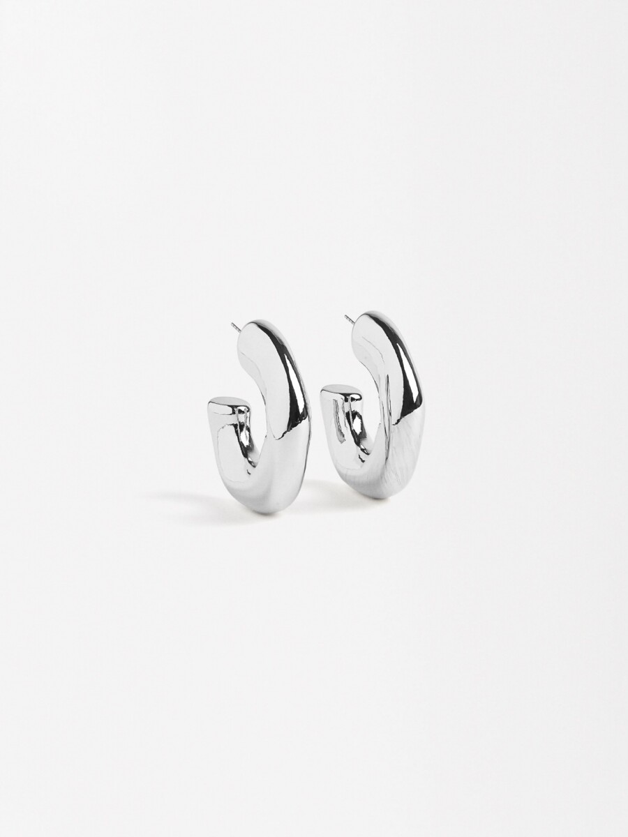 Aros Maxi Abiertos plateado