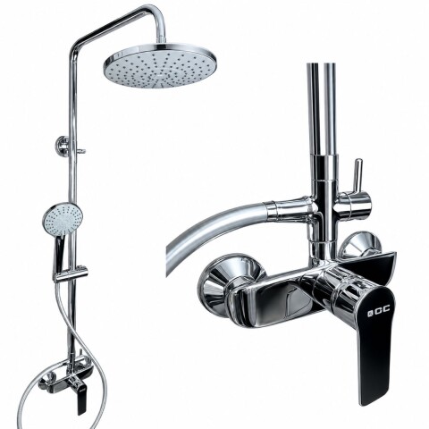 Barral de ducha Monocomando Exterior con transferencia Blaster Cromado Brillante Barral De Ducha Monocomando Exterior Con Transferencia Blaster Cromado Brillante