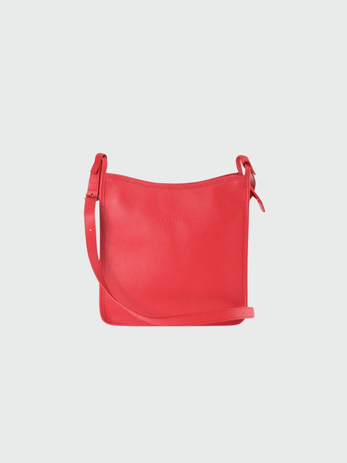 Longchamp -Cartera de cuero cruzada, Zipped Rojo