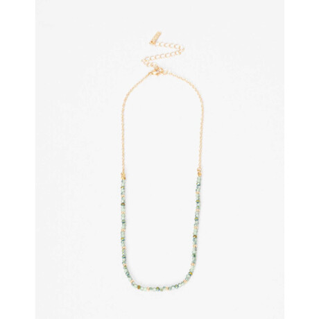 Collar De Beads Facetados Verde Medio
