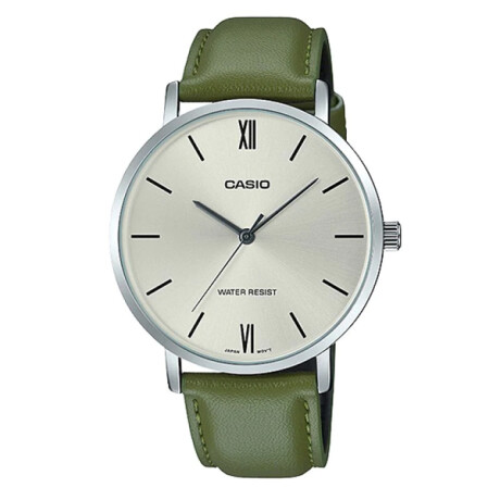 Reloj CASIO MTPVT01L-3BUDF Cuero Verde Esfera 40mm 0