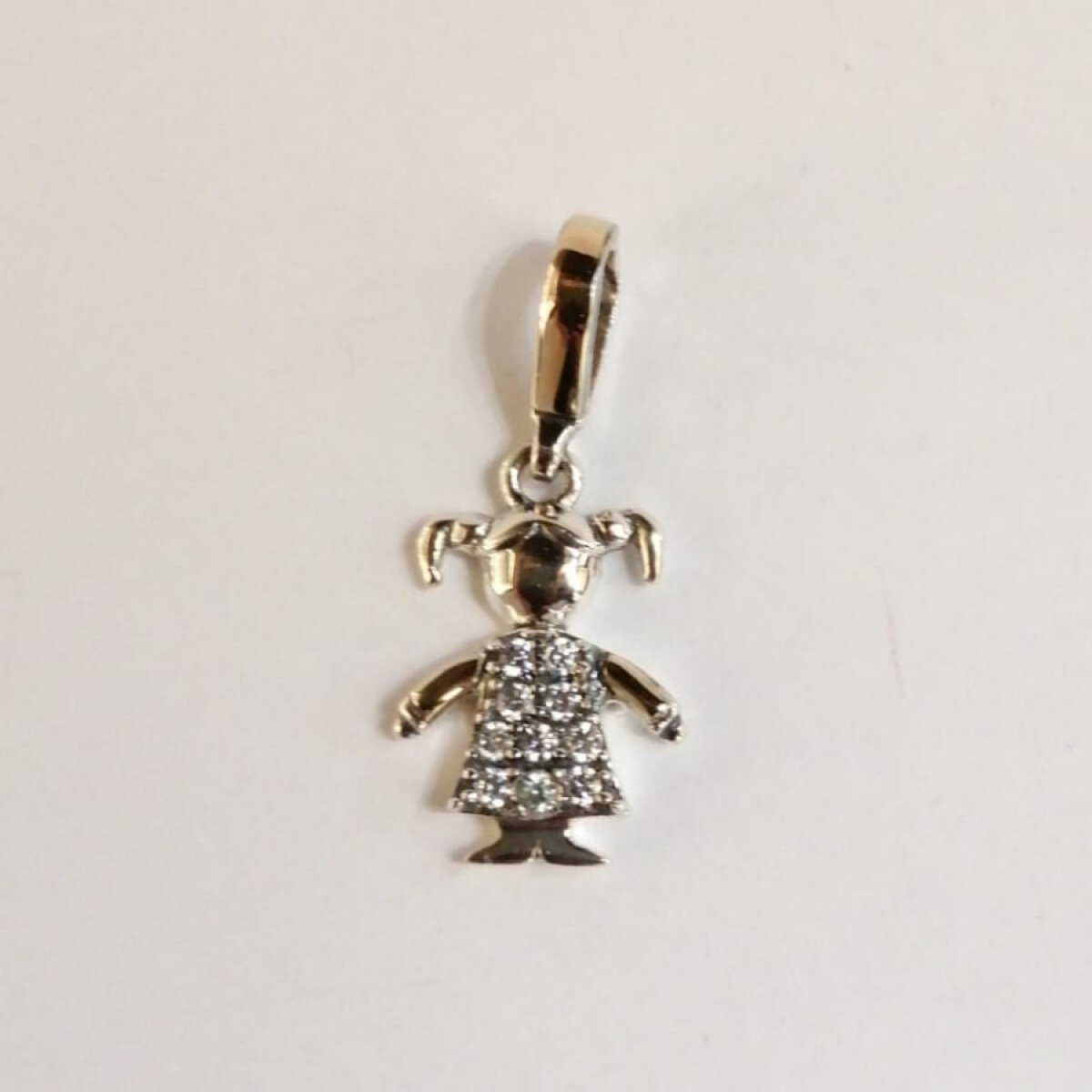 Colgante Niña Plata y Oro 