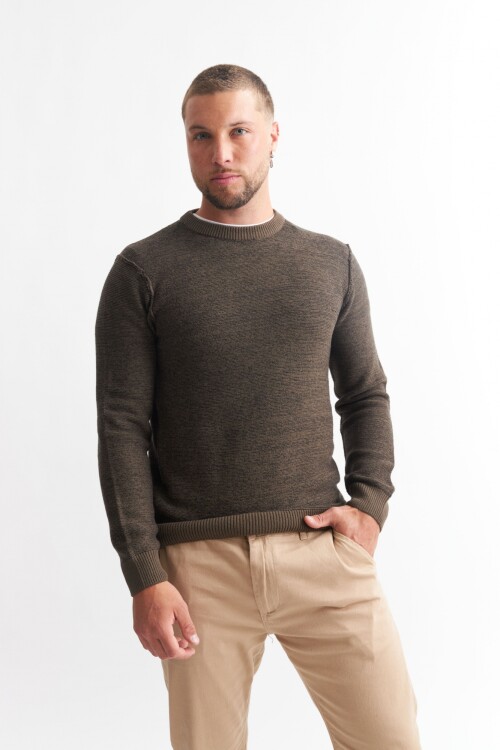 Sweater melange KHAKI