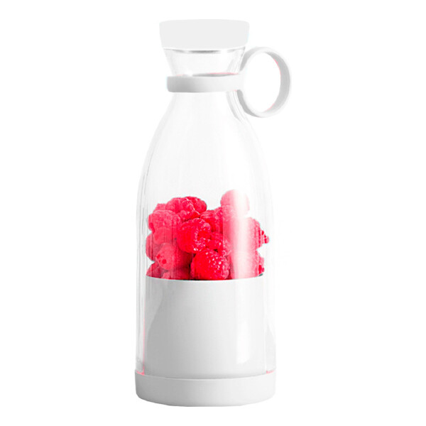 Licuadora Portátil Recargable Botella Con Agarre Usb Jugo Variante Color Blanco