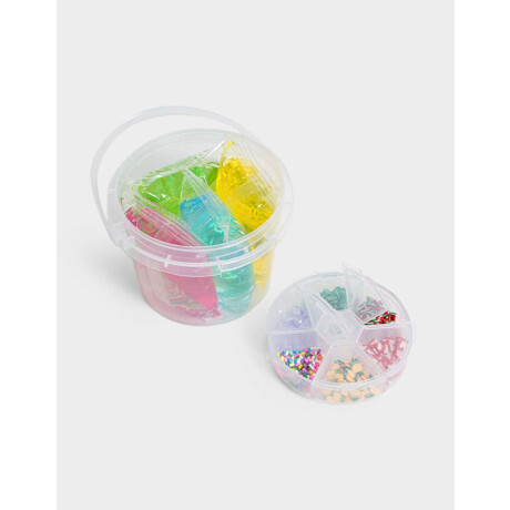 Set De Slimes Con Toppers Azul Celeste