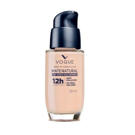 VOGUE BASE MATE CON ÁCIDO HIALURÓNICO TONO NATURAL 30ml VOGUE BASE MATE CON ÁCIDO HIALURÓNICO TONO NATURAL 30ml