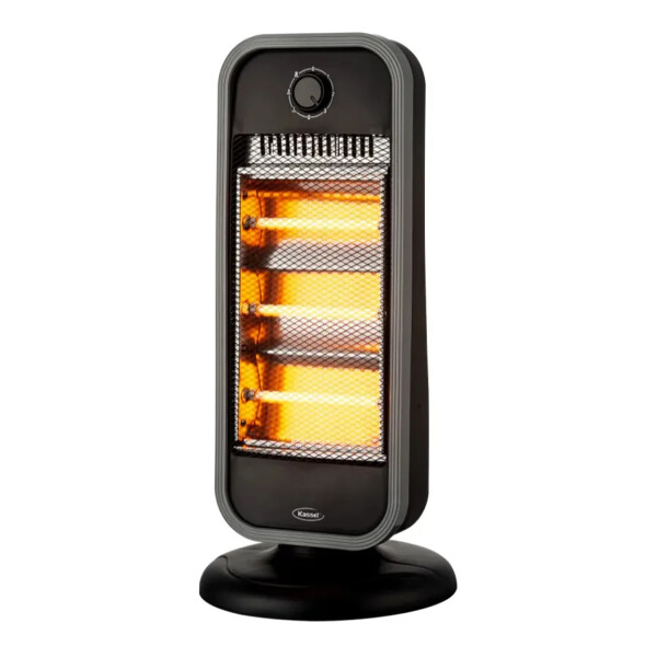 Estufa Kassel Ks-qz6 3 Cuarzos Oscilante 1200w ESTUFA KASSEL 3 CUARZOS NEGRA KS-QZ6