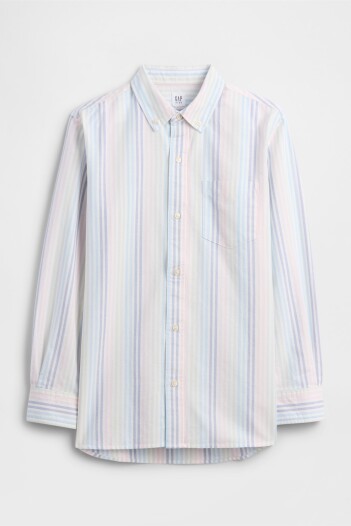 Camisa Oxford Niño New Off White Stripe