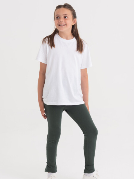 Legging deportiva larga con felpa Verde