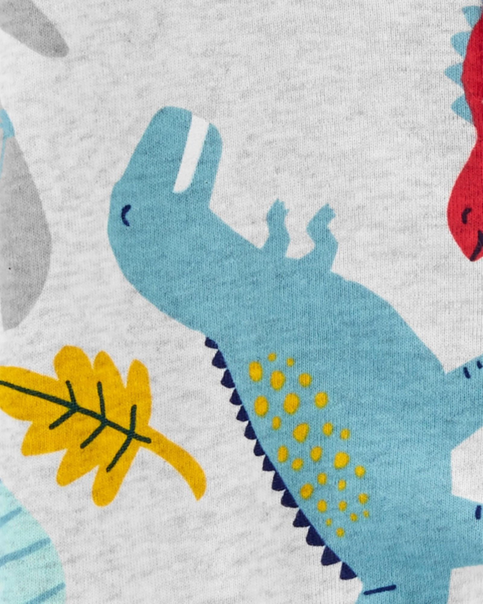 Pijama una pieza de algodón, con pie, diseño dinos Sin color