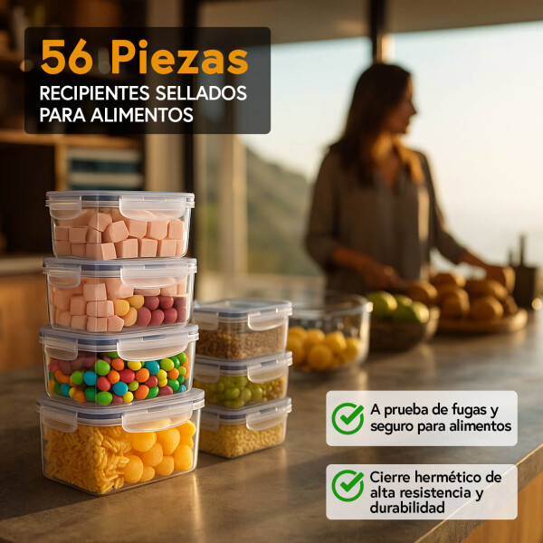 Juego De 56 Tarros Hermeticos Contenedores Recipientes Imback Transparentes Juego De 56 Tarros Hermeticos Contenedores Recipientes Imback Transparentes