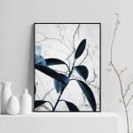 CUADRO CANVAS 30x40CM MARCO NEGRO FLOR AZUL 1 CUADRO CANVAS 30x40CM MARCO NEGRO FLOR AZUL 1