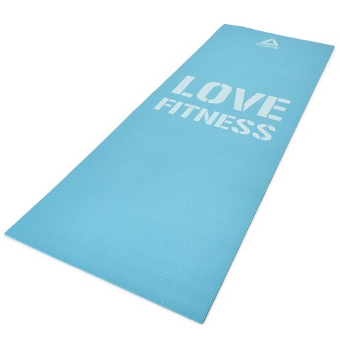 Colchoneta Yoga Mat 4mm Love Fitness Reebok Celeste