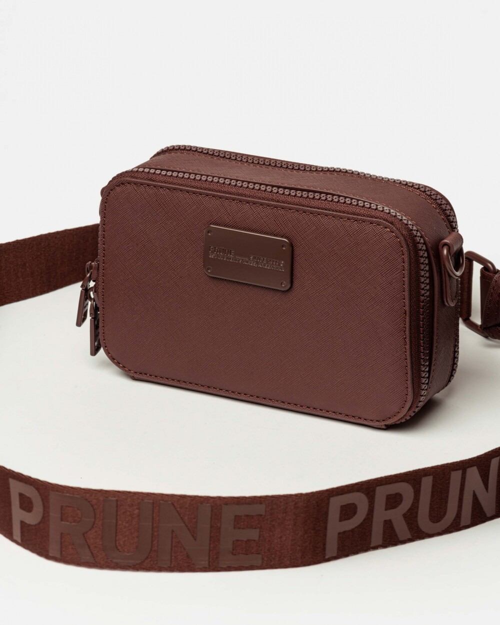 Mini bag New Penny en efecto cuero Bordeaux