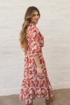 VESTIDO VALENTINA MAXI FLORAL TANGERINE VESTIDO VALENTINA MAXI FLORAL TANGERINE