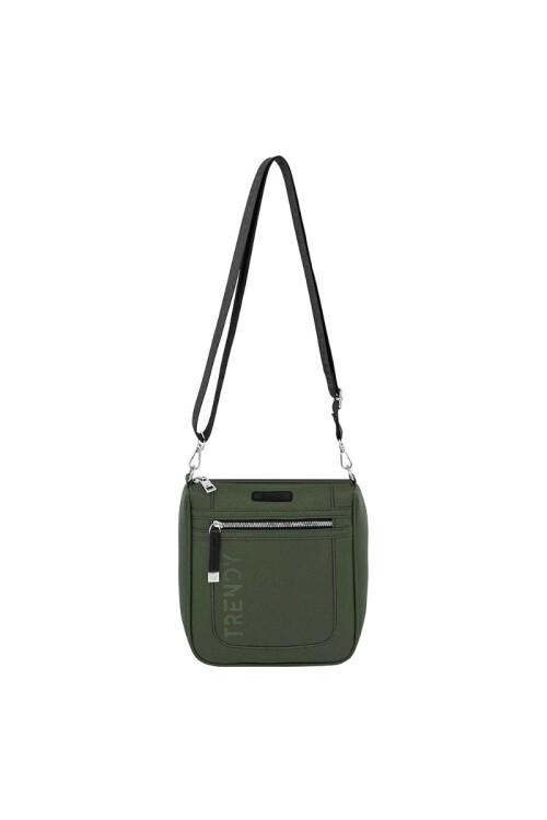 Bandolera con bolsillo frontal Verde