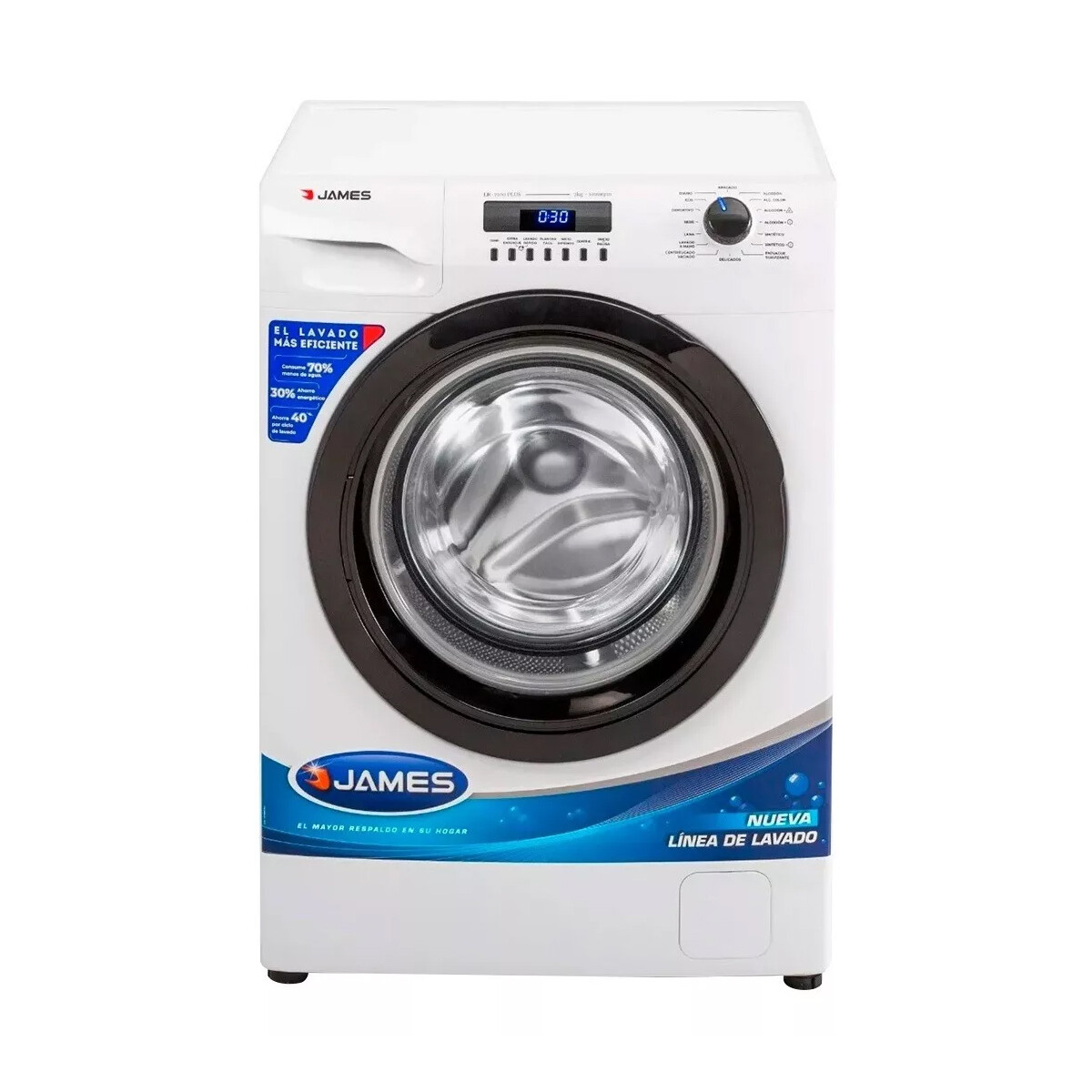 Lavarropas 7 Kg James Lr7100 Plus - LAVARROPAS JAMES LR7100 BLANCO 37100 