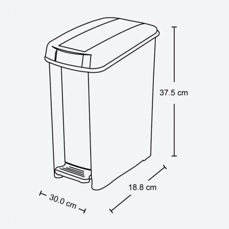 Papelera Basurero Con Pedal Rimax - 10 litros Negro