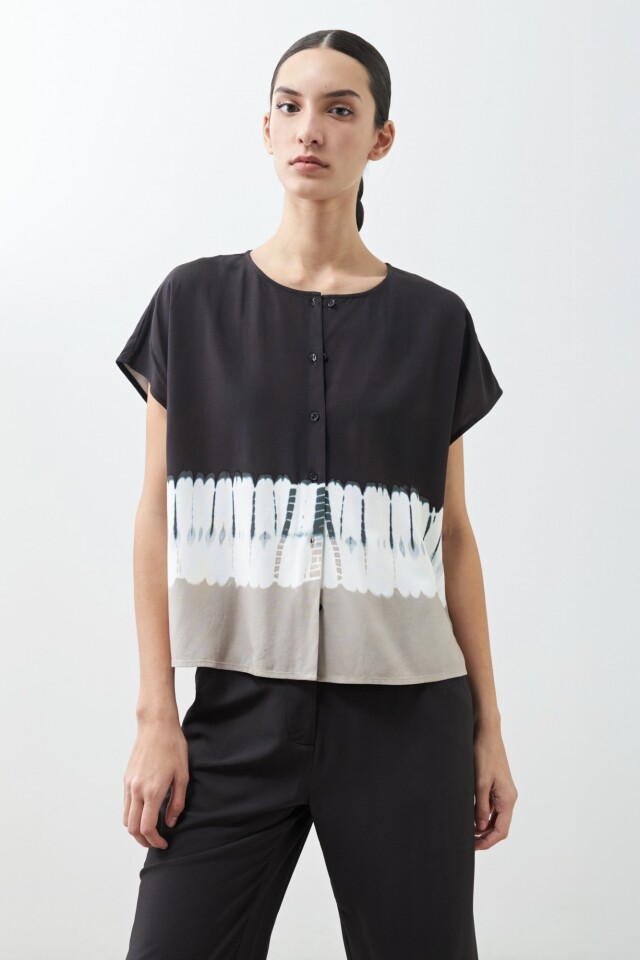 Blusa tie dye gris