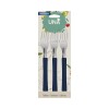 UNA Set 3 Tenedores M.Plastico Azul 83310/28 UNA Set 3 Tenedores M.Plastico Azul 83310/28