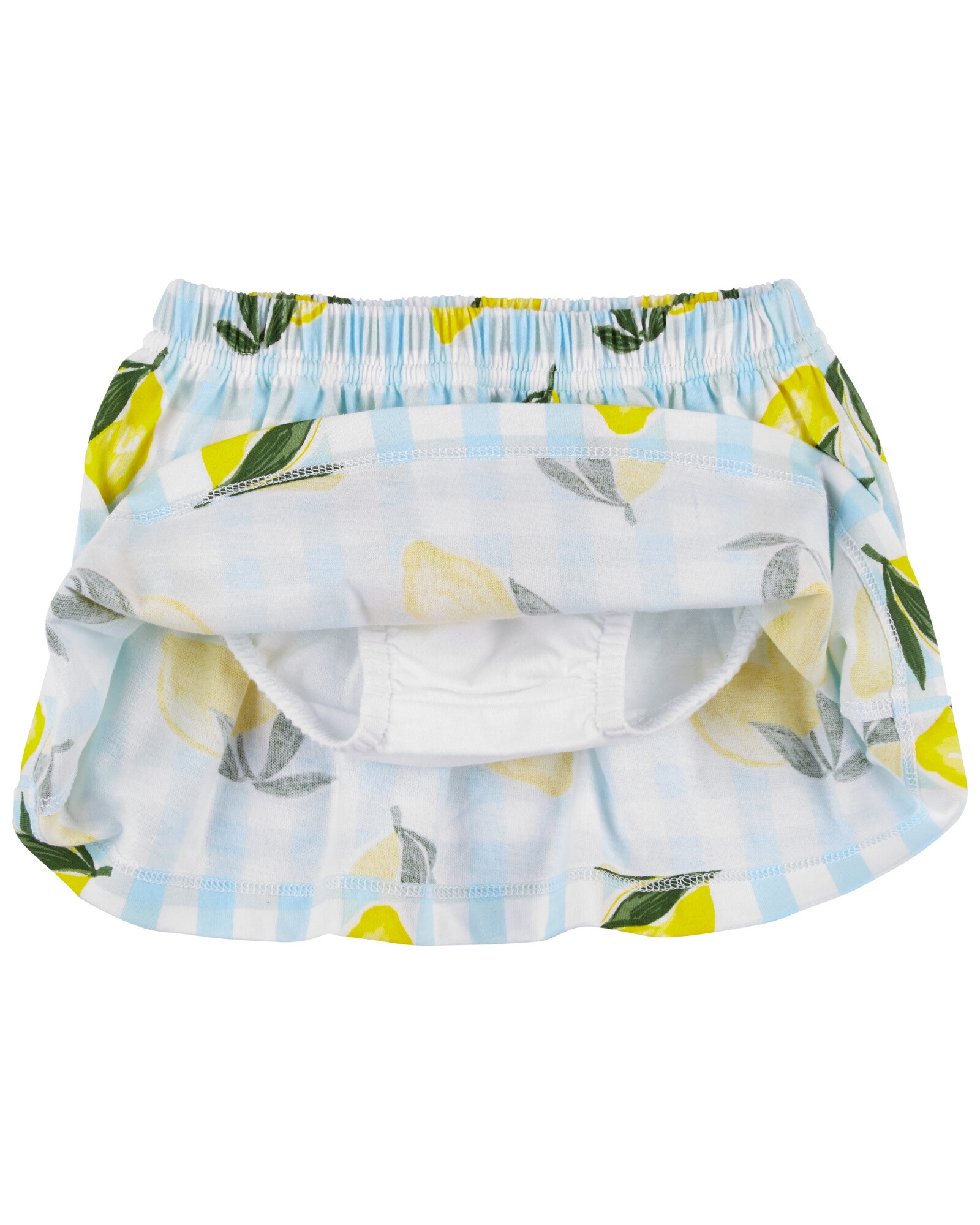 Set dos piezas pollera short y musculosa de algodón Sin color