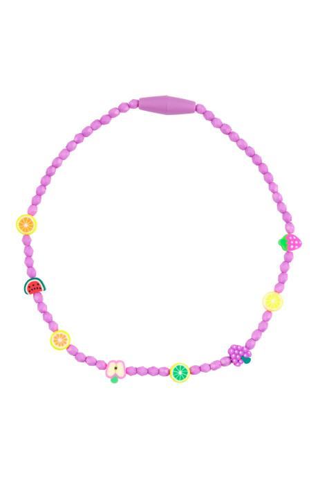 Collar con dijes de frutas Sin color