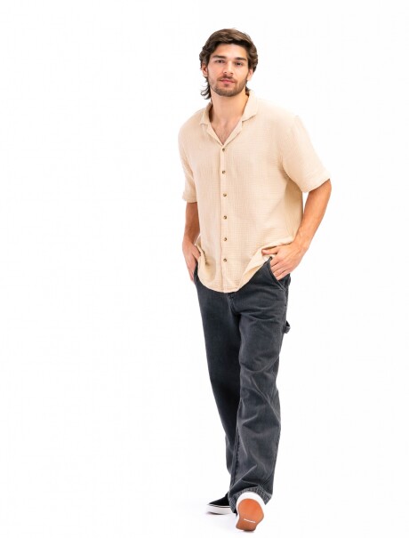 Camisa Tetra Algodón Cartagena Arena