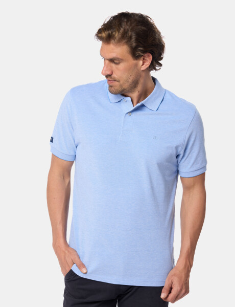 REMERA POLO LISA PIQUÉ Celeste