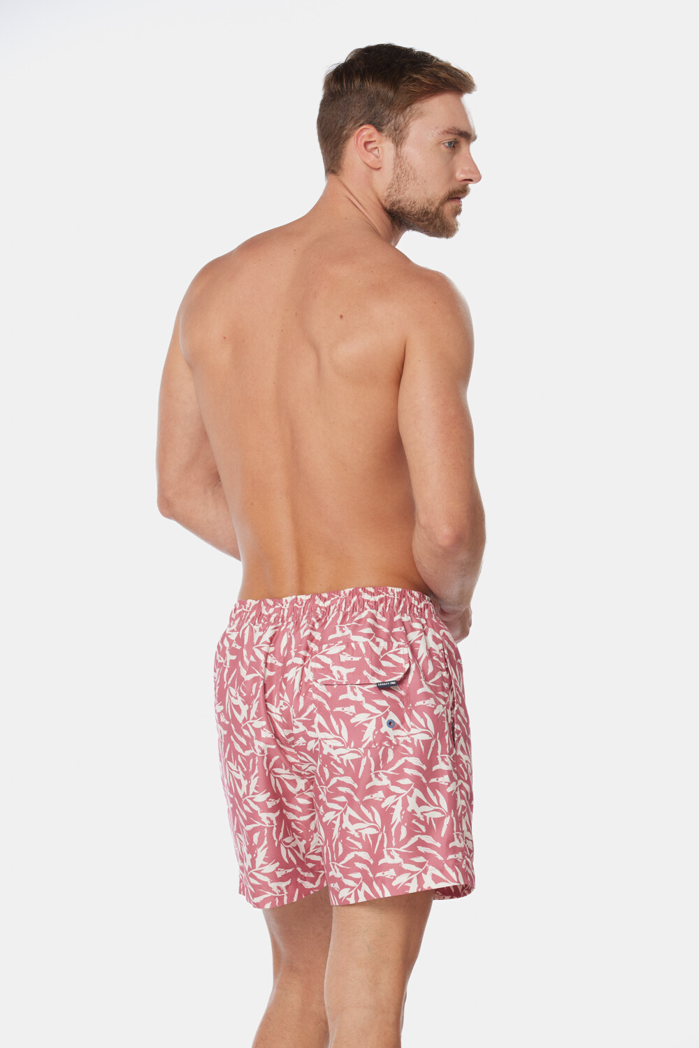 SHORT DE BAÑO ESTAMPADO Rosado