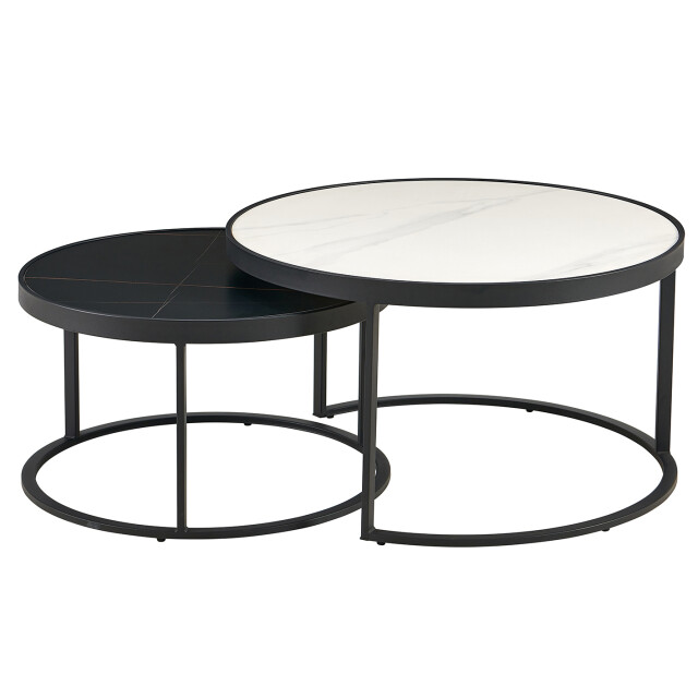 COMBO MESA DE LIVING CENTRO Y MESA LATERAL CON TAPA EN MÁRMOL COMBO MESA DE LIVING CENTRO Y MESA LATERAL CON TAPA EN MÁRMOL